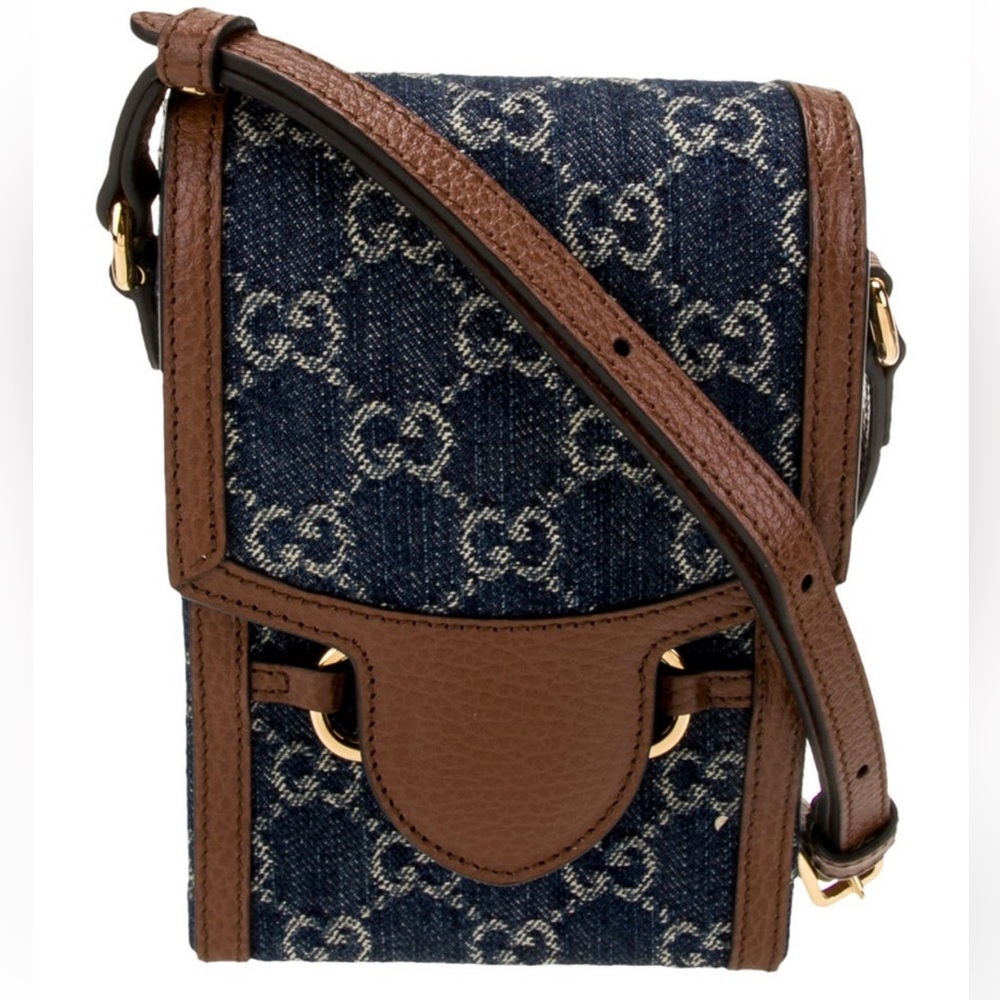 Gucci Printed Horsebit Crossbody Bag